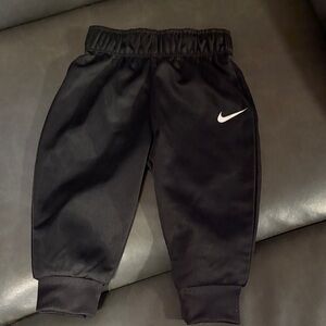 Nike Kids Black Sweatpants with White Logo